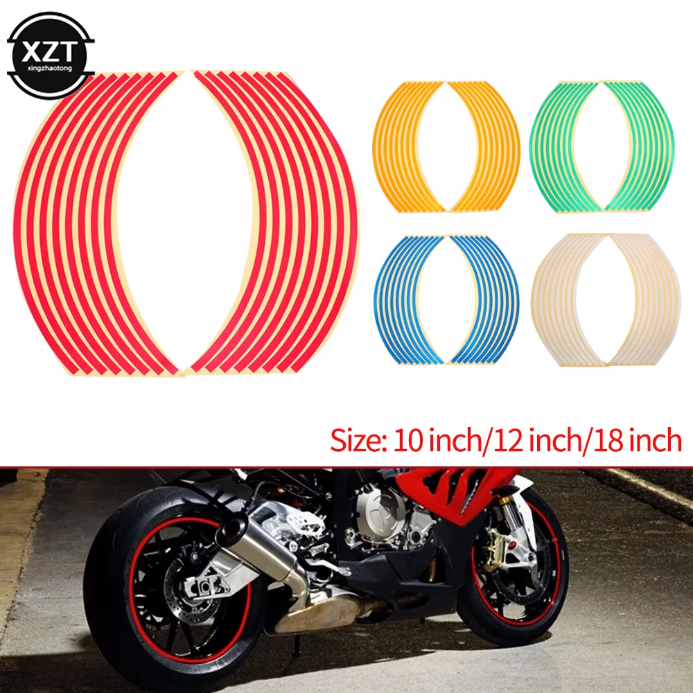 

Wheel Sticker Reflective Rim Stripe Tapes Bike Motorcycle Stickers For Honda For Kawasaki Z750 Z800 For YAMAHA MT07 MT09 MT10 R1