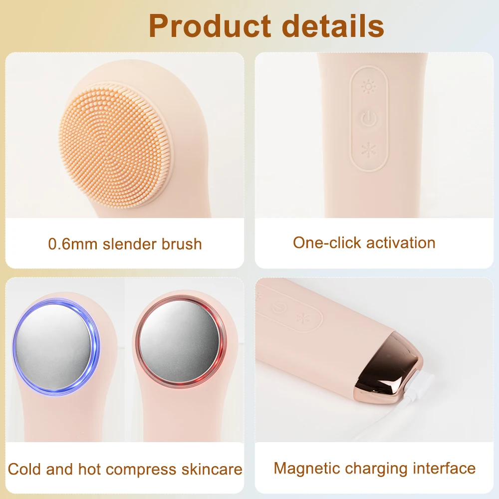 Men's Cleansing Brush  Deep Cleansing Technology Rechargeable Facial Cleansing Brush Household Cold Compress