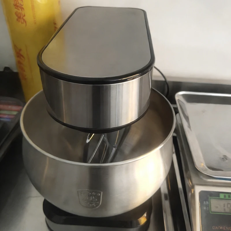 1200W Stainless Steel Desktop Egg Beater Small Flour Mixer Commercial Dough Forming Machine for Kitchen Use