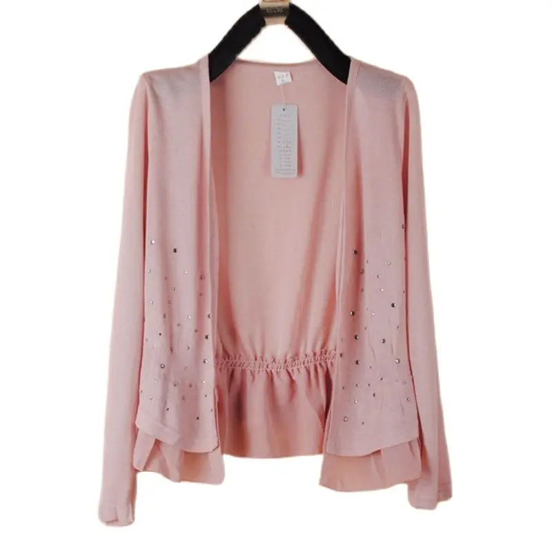

Thin Summer Jacket Shawl Short Women's Knitted Sweater Cardigan Sun Protection Clothing Air-Conditioning Shirt Female Outerwear