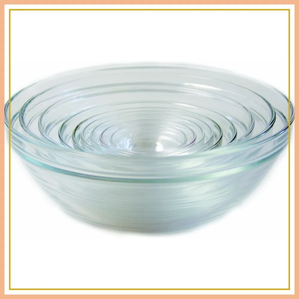 

Stackable 9-Piece Glass Bowl Set, Clear, Made in France