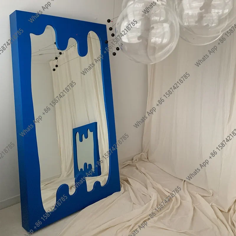 X Home Fitting Mirror Nordic Floor Mirror Irregular Creative Home Wall-mounted Full-length Mirror