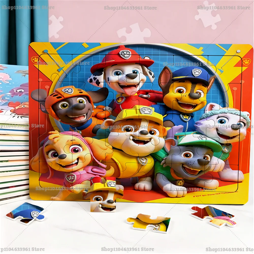 30pcs Paw Patrols Puzzle Chase Skye Cartoon Anime Rubble Assembling Puzzles Creativity Funny Home Party Game Toys Birthday Gift view 5