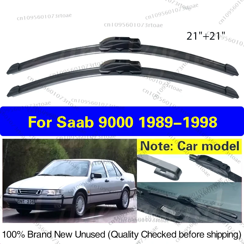 

2pcs For SAAB 9000 1989 - 1998 Car Wiper Blades Windshield Windscreen Front Window Rain Brush 21"+21" Car Accessories