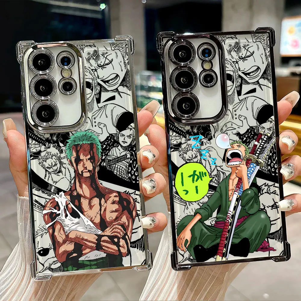 

Ones P-Piece Zoro Anime Coque For Galaxy S26Ultra Phone Case For Samsung S26 S25 S24 S23 S21 Ultra S20 FE S25 Plus 5G Soft Cover