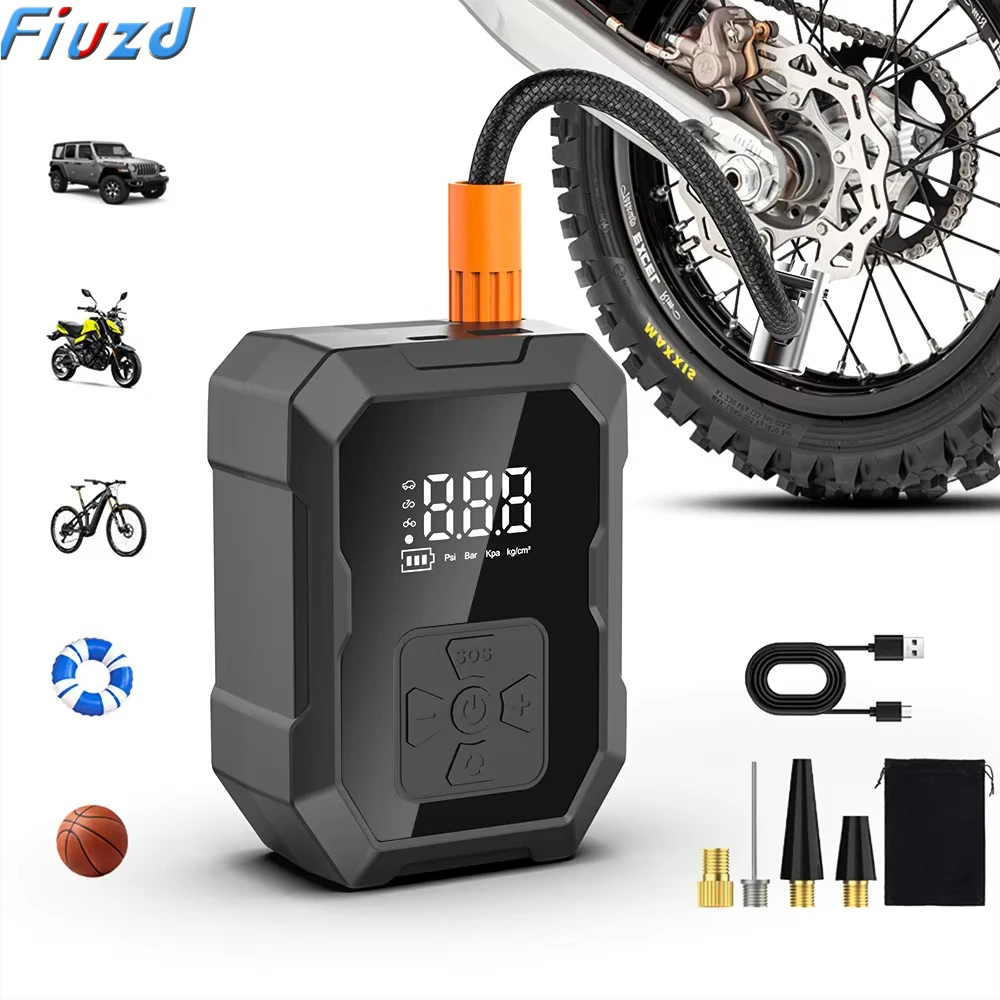 Rechargeable Tire Inflator Electric Portable Inflator For Motorcycle Car Bicycle Air Compressor Football Ball Inflator Pump