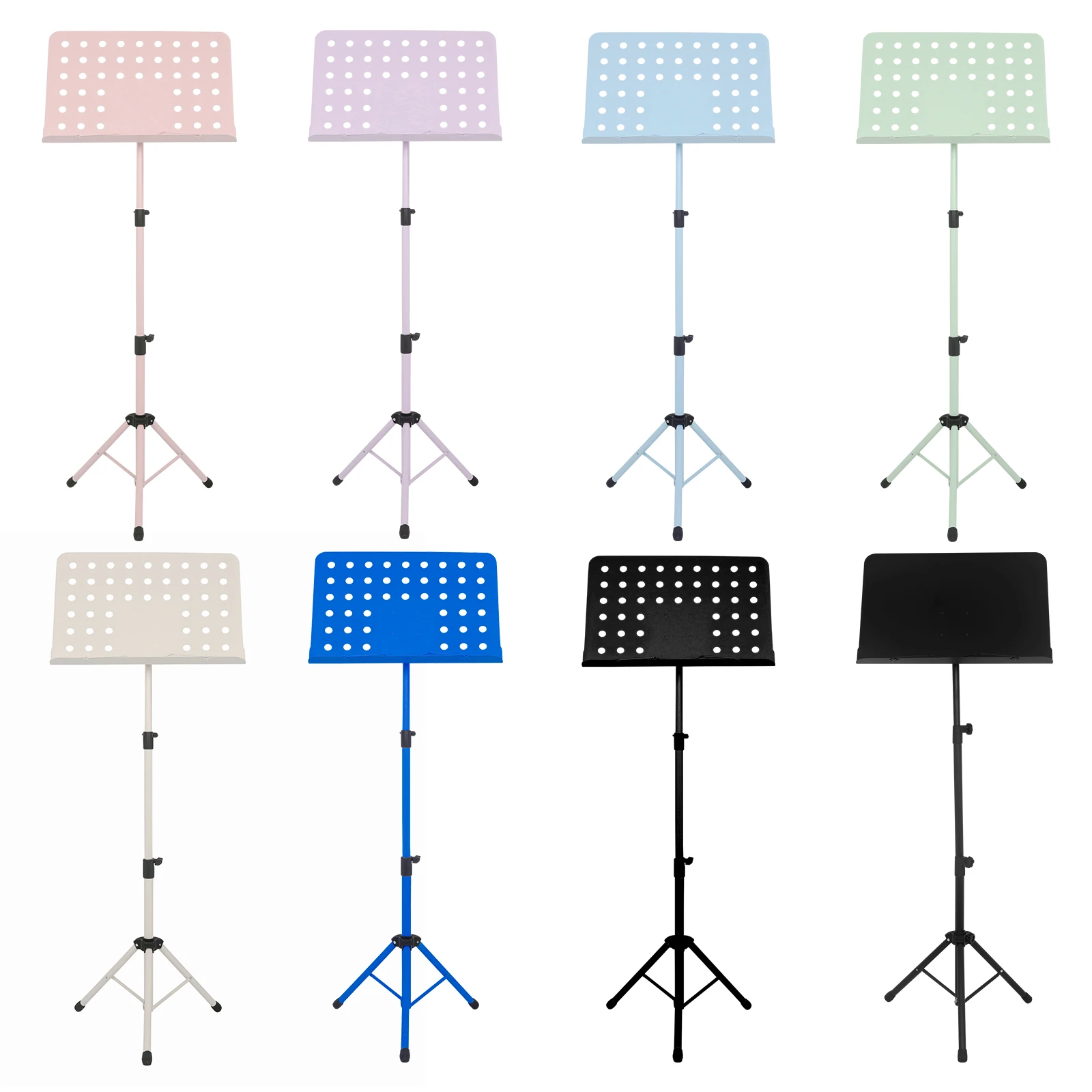 Collapsible Sheet Music Score Tripod Stand Holder Aluminum Alloy Foldable Music Sheet Stand for Guitar Violin Piano Music Stand