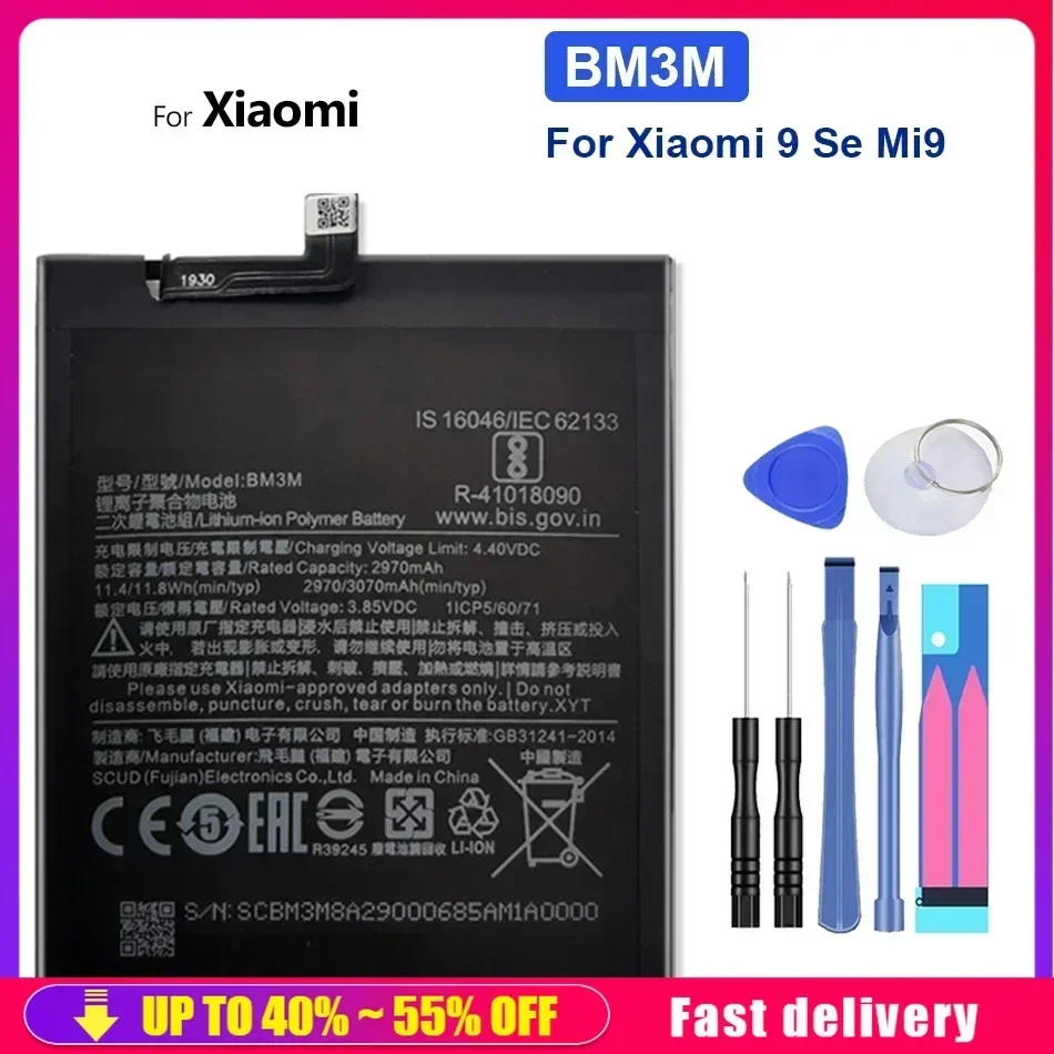 Rechargeable Mobile Phone Batteries 3070mAh For xiao mi BM3M For Xiaomi 9 Se Mi9 SE Mi 9SE Smartphone Portable Battery