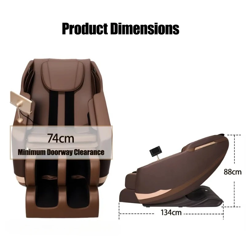 Zero-gravity electric salon massage chair bed with full body airbags