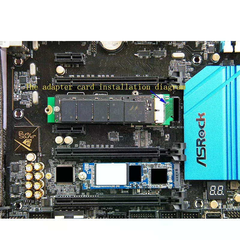 Hot Sale For MacBook Air Pro 12+16 Pins SSD to M.2 Key M (NGFF) PCI-e Adapter Converter Card for PC Computer Accessories C26
