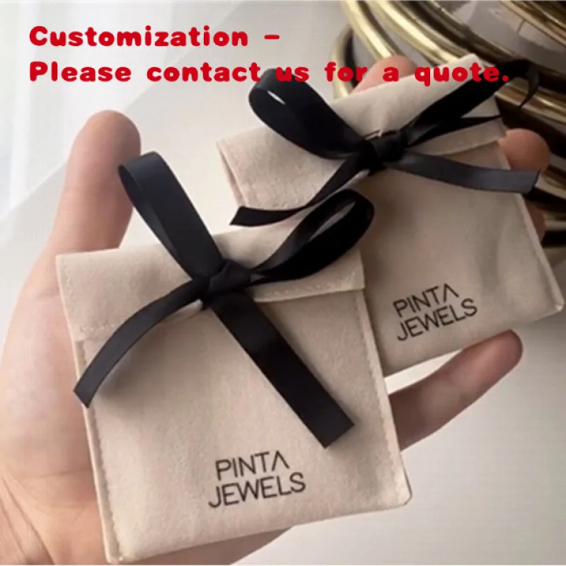 custom.Chuanghua Ring Envelope Jewelry Travel Organizer Pouch Jewelry Bag Package Velvet Pouch Custom 300 Pieces 5-8d