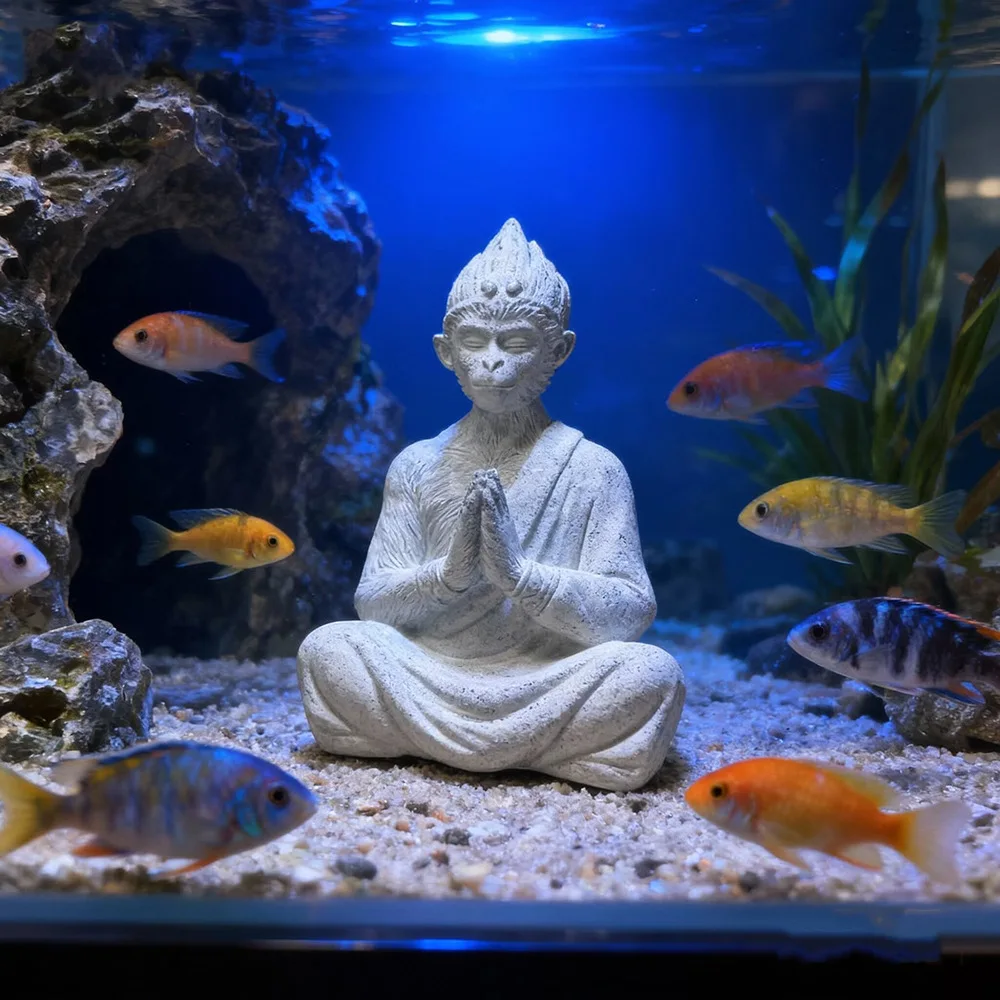 Monkey King Sun Wukong Aquarium Ornament Chinese Style Rockery Fish Tank Landscaping Decoration Micro Landscape