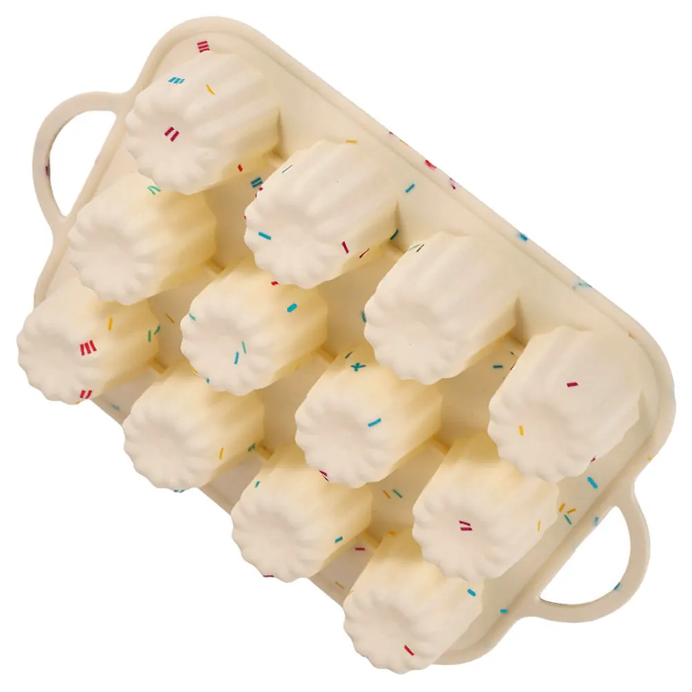 Silicone Cake Mold Mini Lace Edge Round Column Muffin Pan Colorful Dots Pattern Baking Tools For Cupcakes