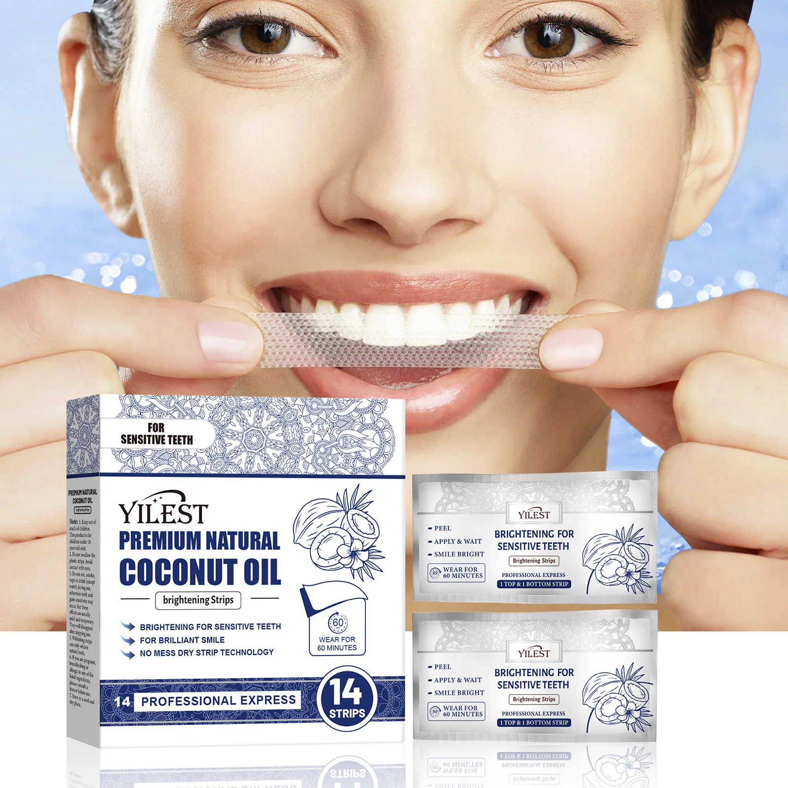 

14 Strips Teeth Brightening Stickers Stain Removal Professional Effects Natural Dental Oral Hygiene Care Whitestrips Teeth