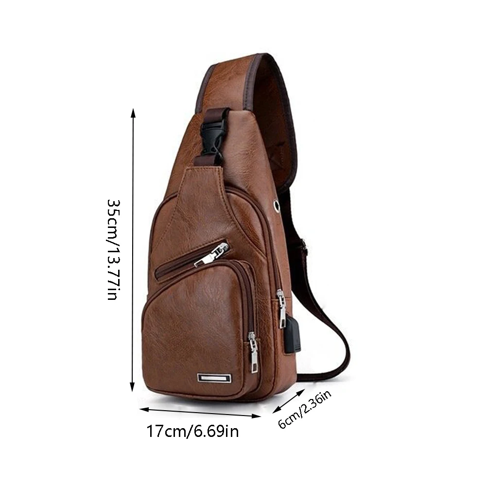 New Chest Bag Men Travel Crossbody Bag Business Black Chest Pack Casual Sling Bag Male Shoulder Messenger Bag