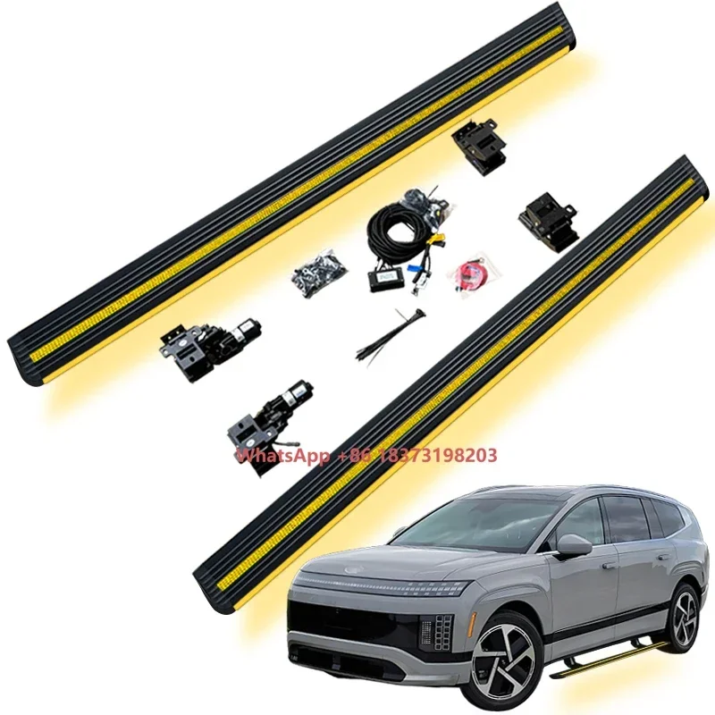 Adjustable Colors Waterproof Running Board Automatic Electric Power Side Step Dual Lights for IONIQ 9 2025-2026