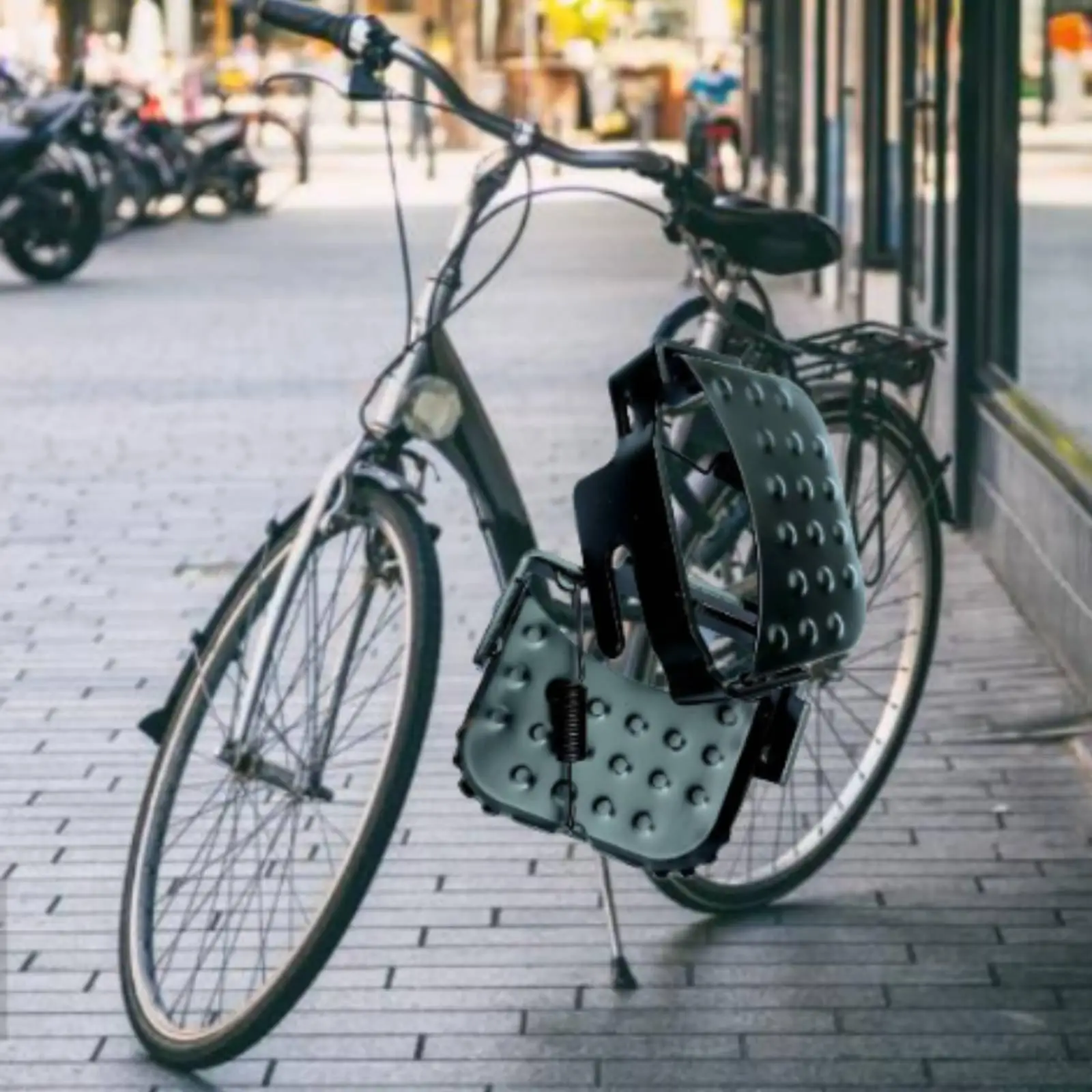 Folding Iron Bicycle Foot Pedal Rear Axle Anti Slip Bike Peg Comfortable Footrest for City Riding and Electric Cycling