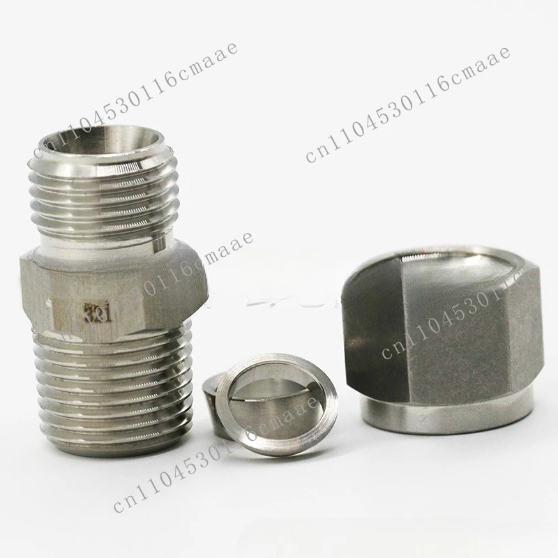 Stainless Steel 3043161/2 "NPT External Thread G1/4" Double Card Sleeve Straight Through End Point Connector Hydraulic Pipe