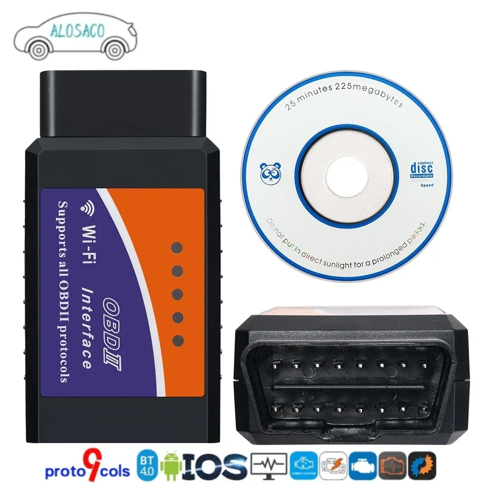 

Mini OBD2 ELM327 V1.5 WIFI/BT/USB Automotive Fault Scanner Car Code Reader Diagnostic Tool for IOS/Android/Windows as same as