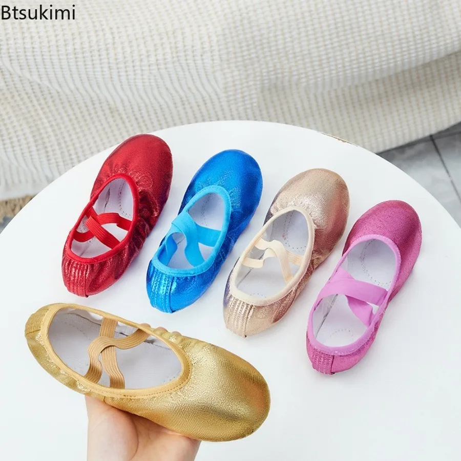 Blue Pink Ballet Shoes for Girls Soft Sole Flat Yoga Gym Slippers Children Women Jazz Ballet Dancing Practice Special Sneakers