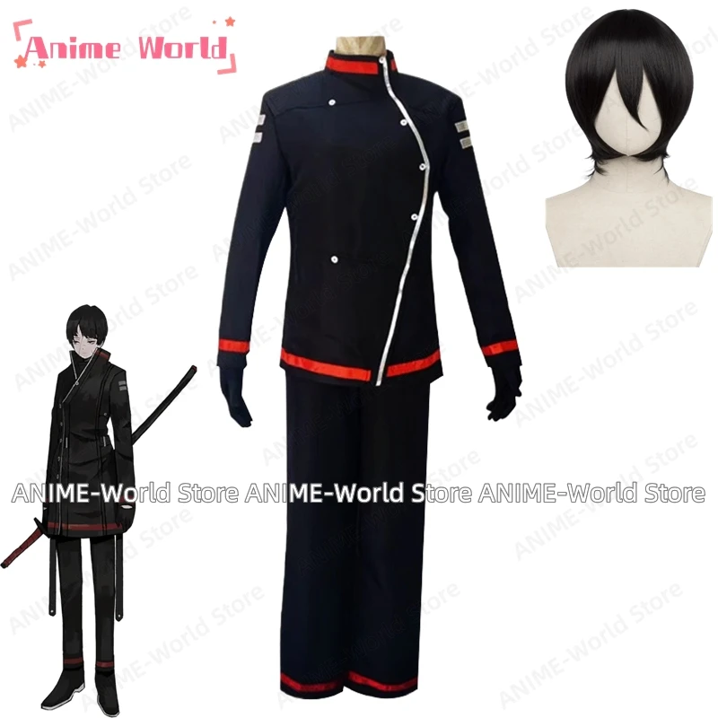 《Custom Size》Game Library Of Ruina Valentin Cosplay Costume Black Suit Carnaval Costume Halloween Christmas Costume Party Wig