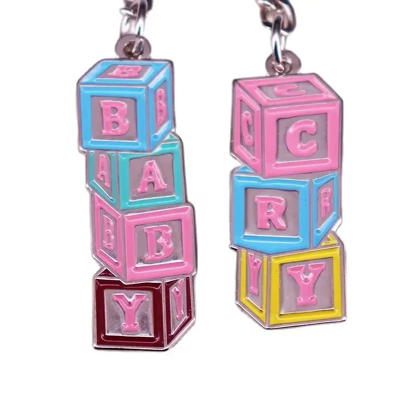 Melanie Martinez Same Blocks Logo Metal Key Ring Chain Spell It Out for The Cry Babies in Your Life Keychain Jewelry Gifts