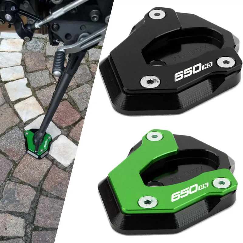 Motorcycle CNC Kickstand Sidestand Stand Extension Enlarger Pad Fit For Z650RS Z 650RS Z650 RS 2022-2023