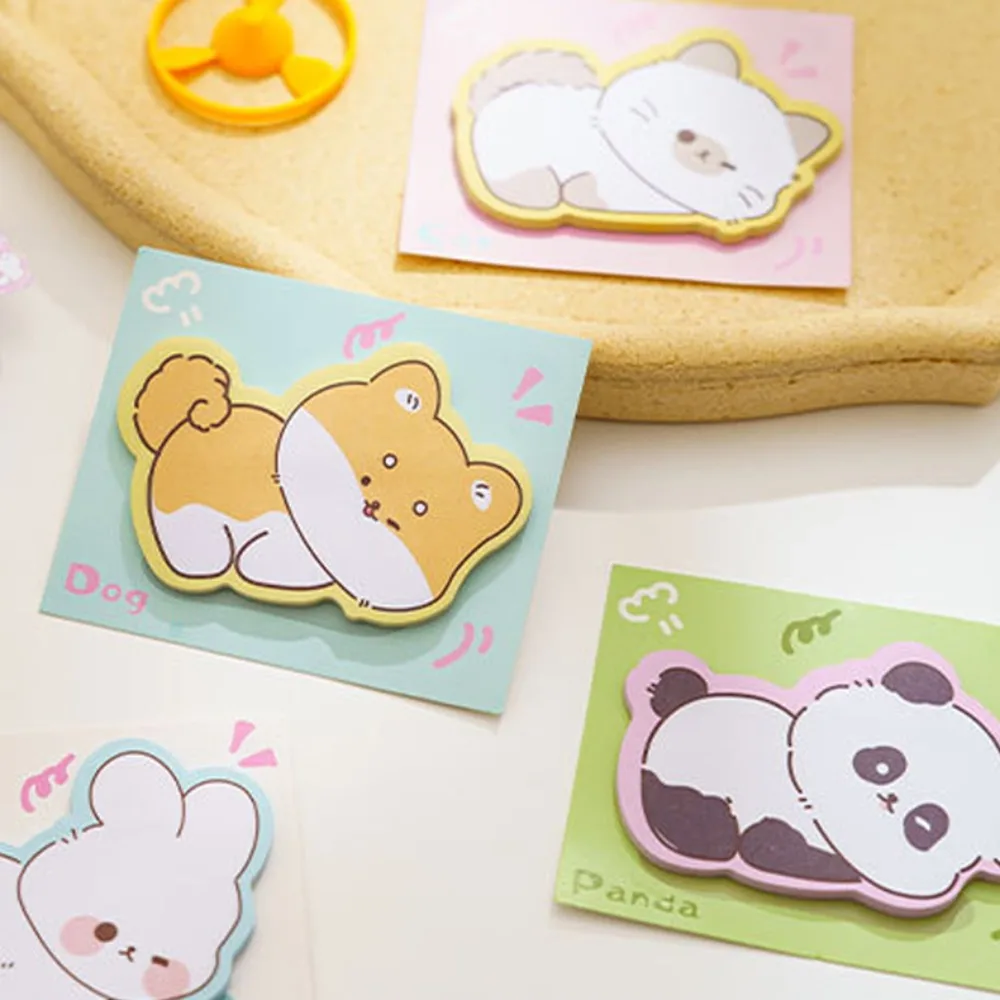 Kawaii Cartoon Penguin Rabbit Animals Memo Pad Sticky Notes Memo Notebook N Times Cute Stationery materiale scolastico