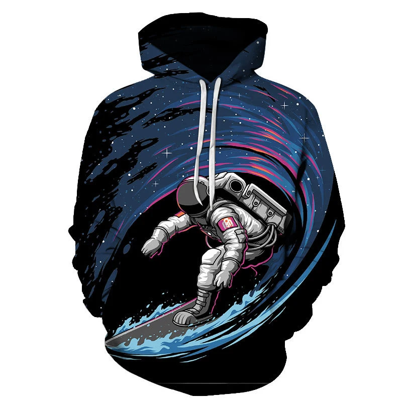 

Cartoon Astronaut Pattern Hoodies 3D Printed Unisex Pullovers Hiphop Hoodie Casual Sweatshirts Street Top Tracksuit