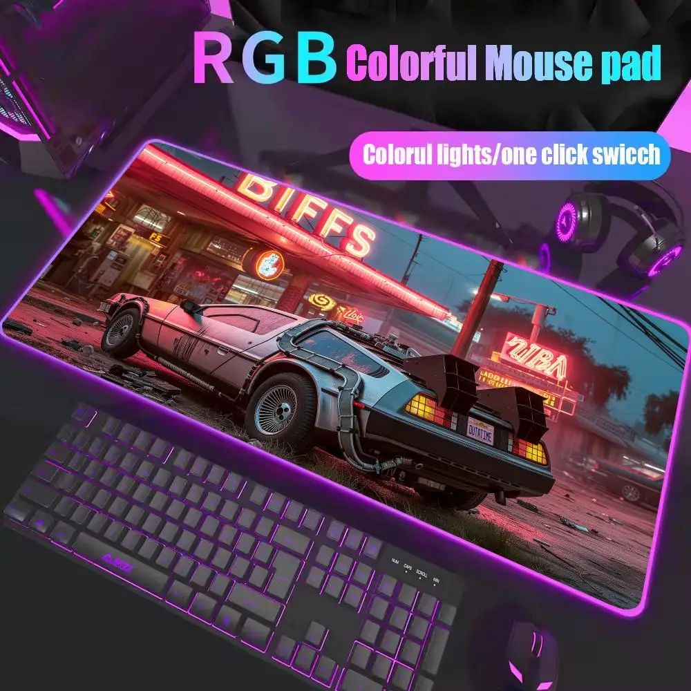 سيارة سوبر كول RGB ماوس طاولة كمبيوتر حصيرة الألعاب ماوس الوسادة ألعاب الملحقات LED الخلفية لوحة المفاتيح خزانة ماوس Deskmat