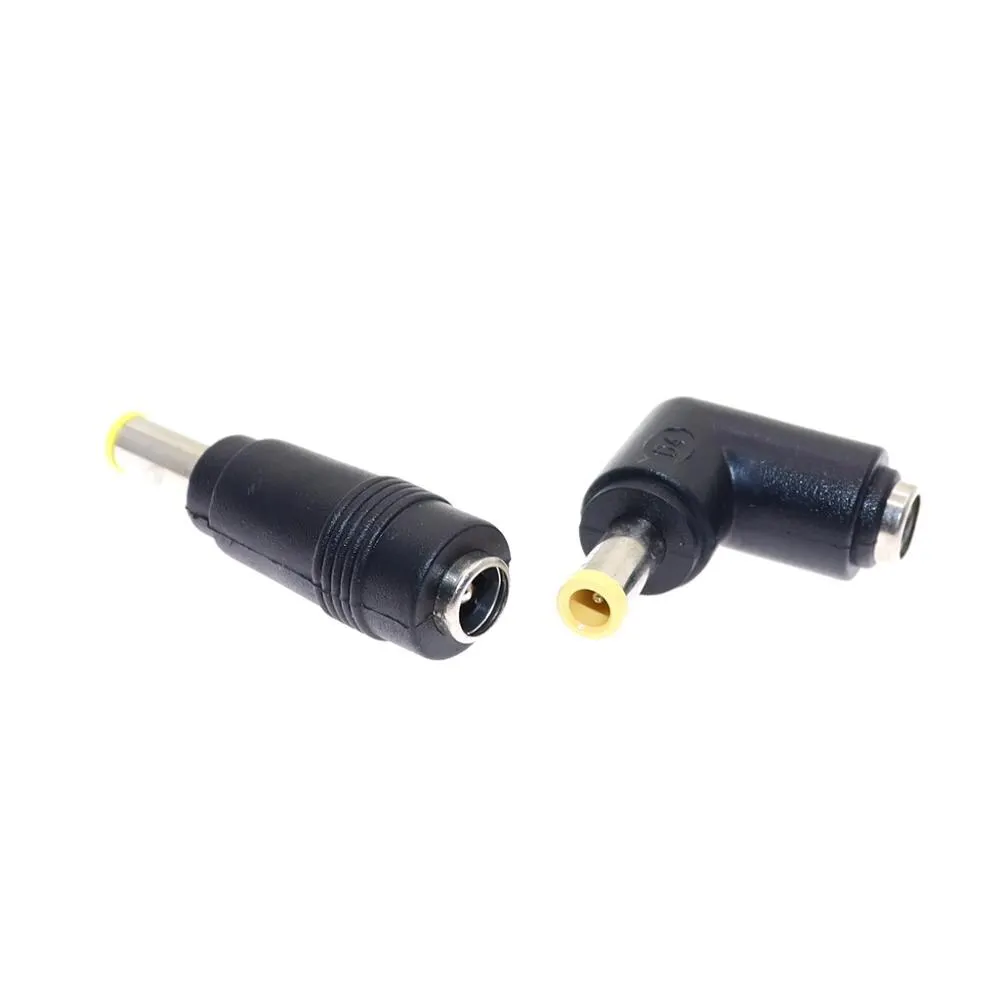 Conector de alimentação dc para laptop, 5pcs, 5.5x2.1mm, jack fêmea para dc 5.0x3.0mm, 5.5mm x 3.0mm, com plugue macho pino, para samsung ect