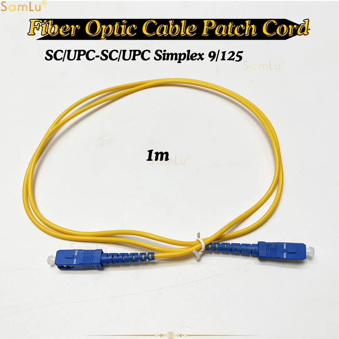 

10Pcs1m SC/UPC-SC/UPC Simplex 9/125 Single Mode SM Optic Cable Patch Cord Fiber Extension Jumper