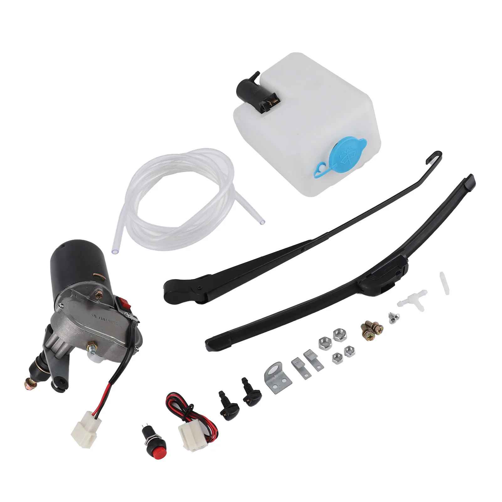 Electric Windshield Wiper Assembly Kit Motor Blade Arm Water Spout Pot Hose for UTV ATV new