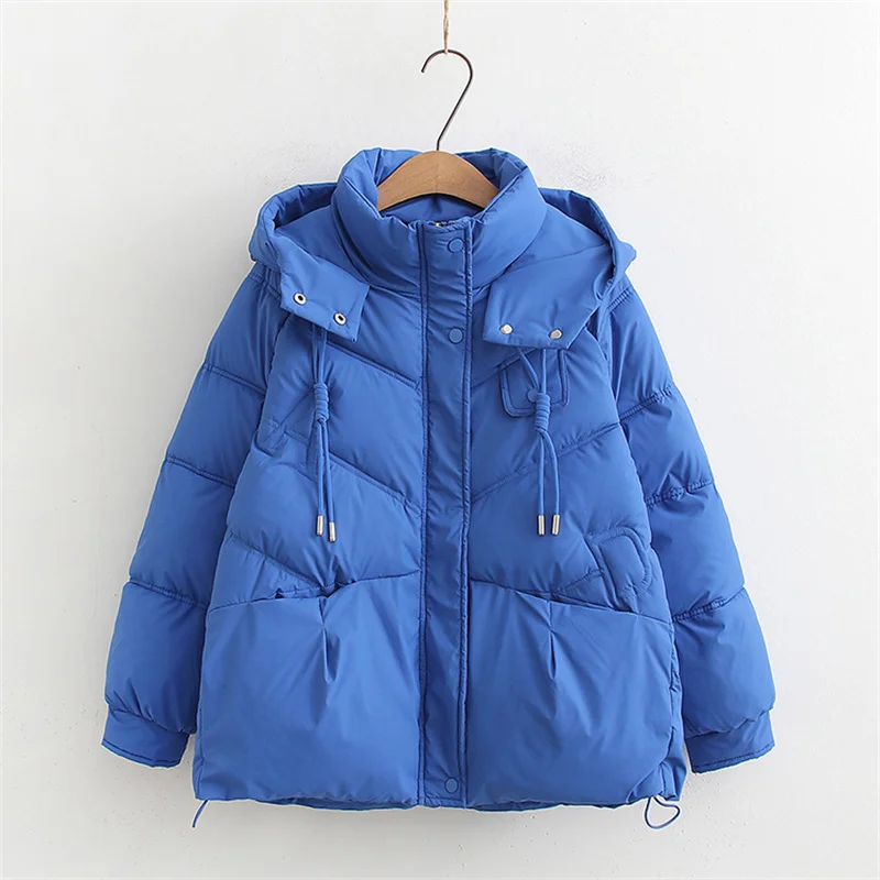 

Новинка 2024, зимняя женская парка, модная Корейская Повседневная Свободная куртка с хлопковой подкладкой, пальто, женская Толстая теплая зимняя одежда, верхняя одежда
