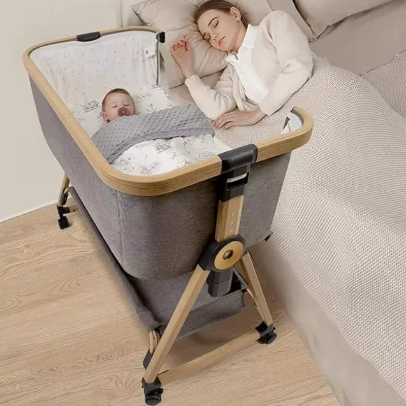 

Playkids Aluminium Baby Cot Crib Folding Baby Bed Cradle Portable New Baby Swing Bassinet