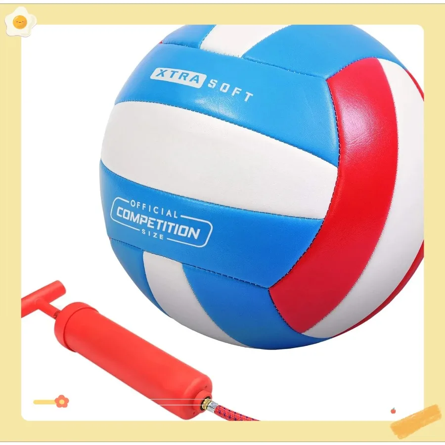 

Волейбольный мяч Soft Touch — одинарный или 6 шт. (с насосом) для игр в помещении и на открытом воздухе
