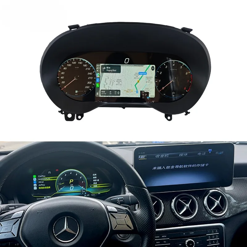 New DaoLuTong 12.3 Inch Linux Dashboard LCD Digital Cluster Speedometer Panel For Mercedes-Benz GLA X156 CLA C117 A-class W176