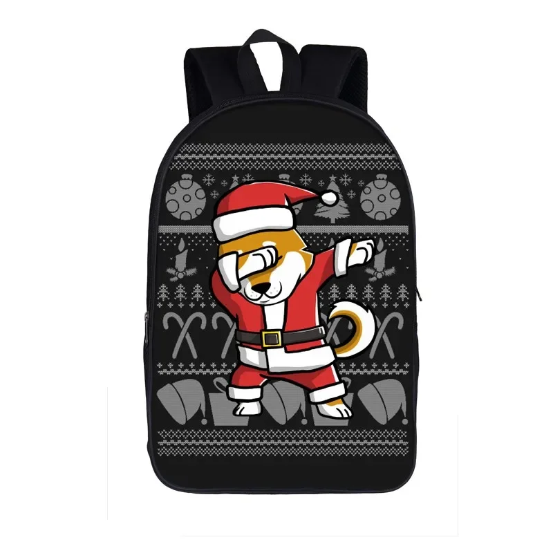 Dab Funny Cartoon Dog Impresso Mochila para Meninos e Meninas, Mochilas escolares, Adolescentes, Laptop Bag, Mochilas Casual Estudante, Mochilas de Viagem