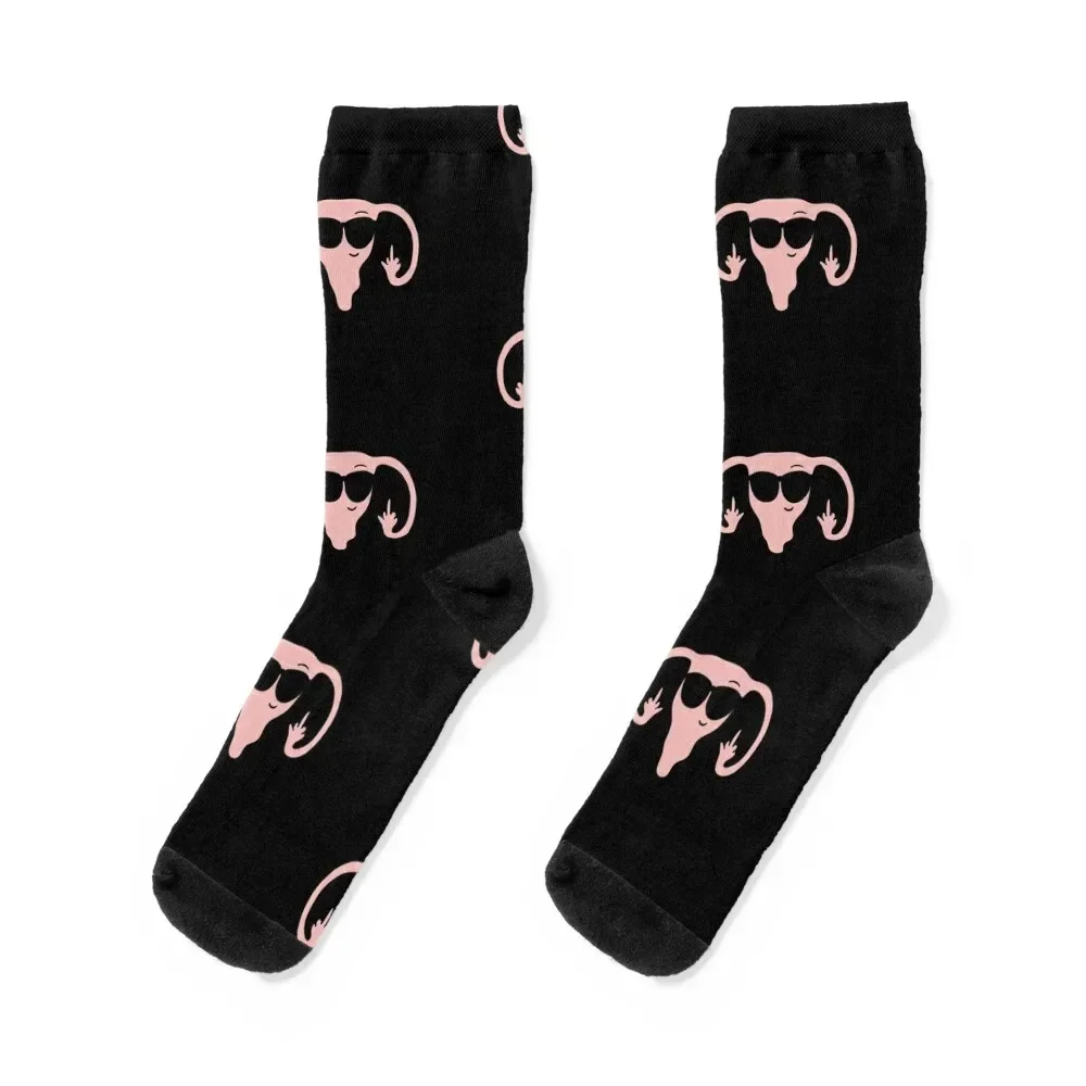 

Middle finger uterus fu Socks with print Stockings man compression hip hop Socks Man Women's