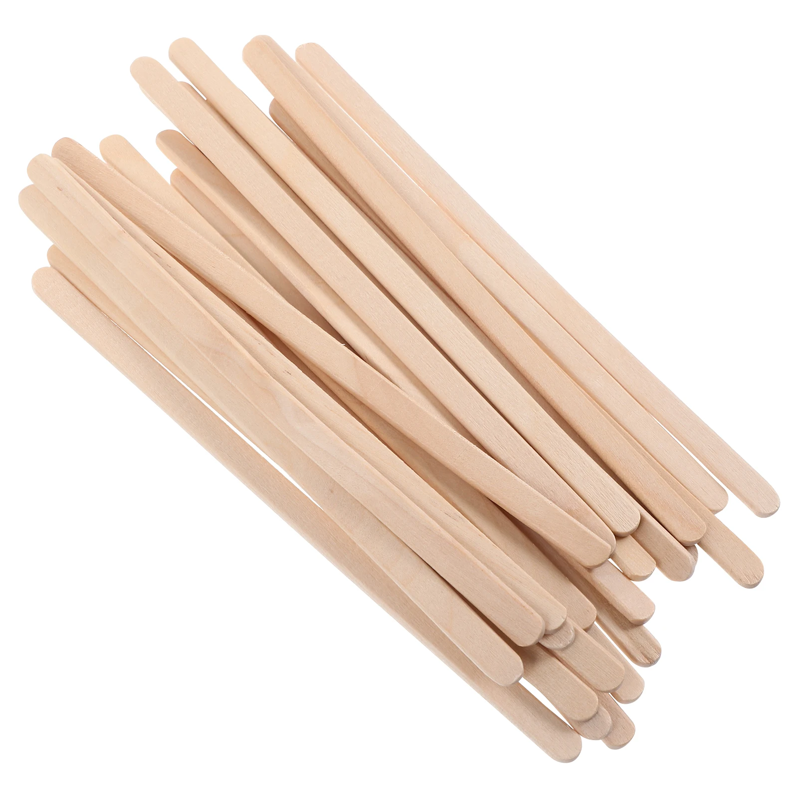 

100 Pcs Wax Sticks Applicator Wood Tool for Hair Removal 140x6x2mm Thick Round Edge Spa Salon Use Waxing Sticks