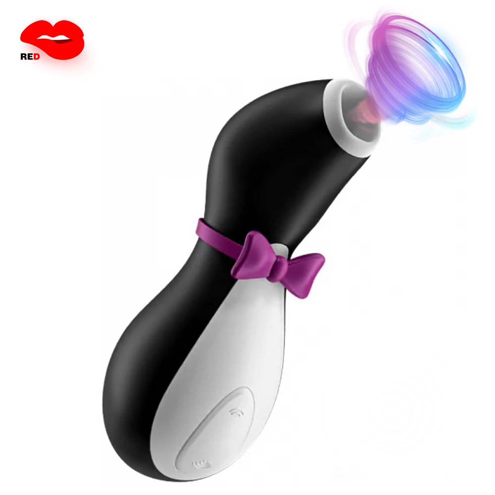 Succionador de vagina de pingüino para mujeres y parejas, vibrador de succión, punto G, clítoris, estimulador de pezón al vacío, masturbador, Juguetes sexuales para adultos