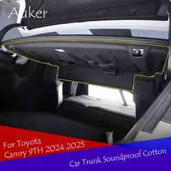 For Toyota Camry 9TH 2024 2025 Car Trunk Insulation Cotton Soundproof Carpet Sticker Pad Accessories