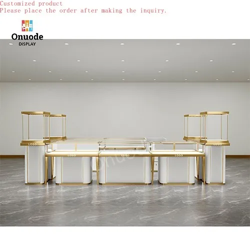 

Custom.High-End Elegant Glass Display Cabinet for Luxury Items Elegant Showcase Design Kiosk Counter for Shops & Malls