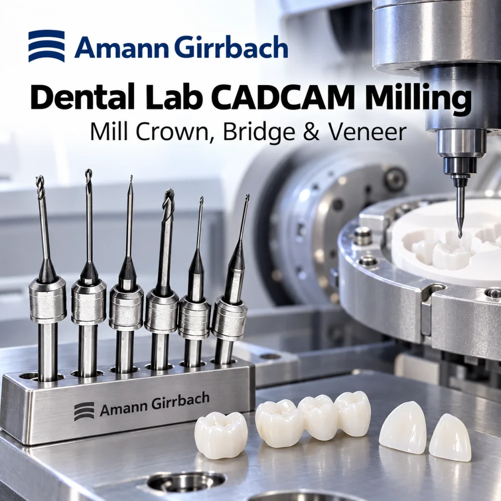1PC Amann Girrbach Dental Milling Burs D3 for Zirconia /Emax/PMMA Grinding Material Drill Amann Machines CAD CAM Milling Needle
