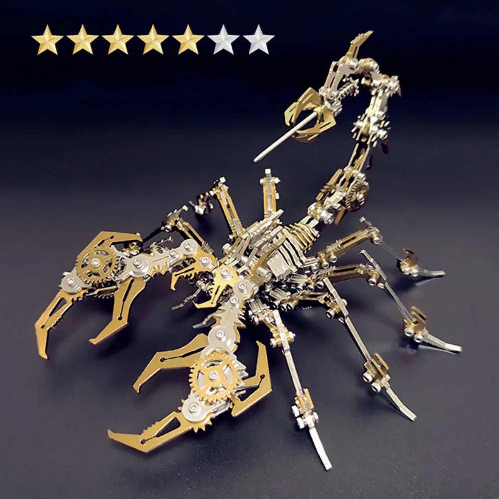 3D Scorpions Puzzle metalowe Steampunk mechaniczny zestaw modeli owadów pływająca miasto stalowe Warcraft montaż Jhandmade zabawka dla dorosłych