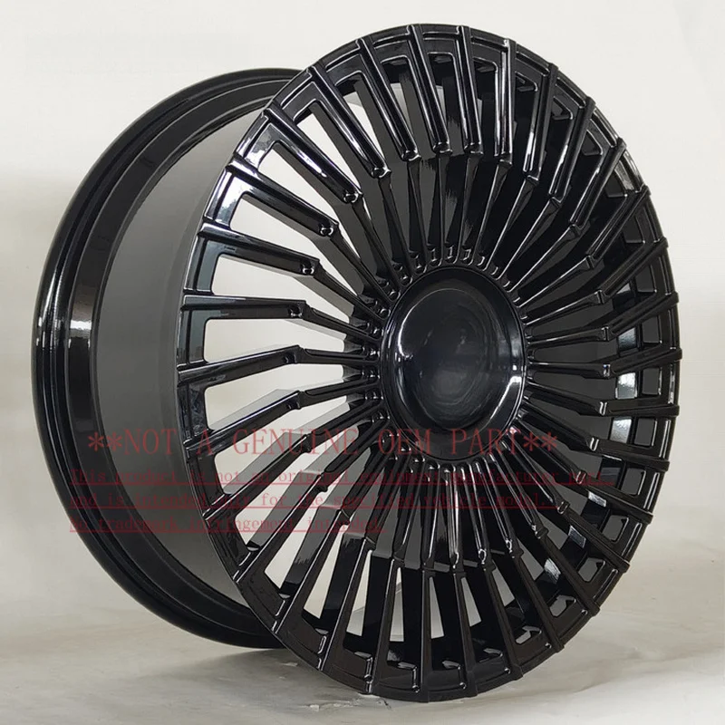 For Land Rover Forged Alloy Wheel Rim R22 R23 Bright Black Full Paint Fit 2024 Range Rover