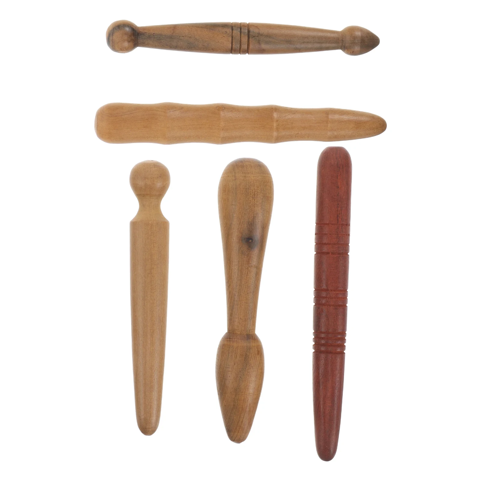 

5Pcs Wooden Meridian Massage Sticks Reflexology Foot Acupressure Tool Shiatsu Body Massage Trigger Point