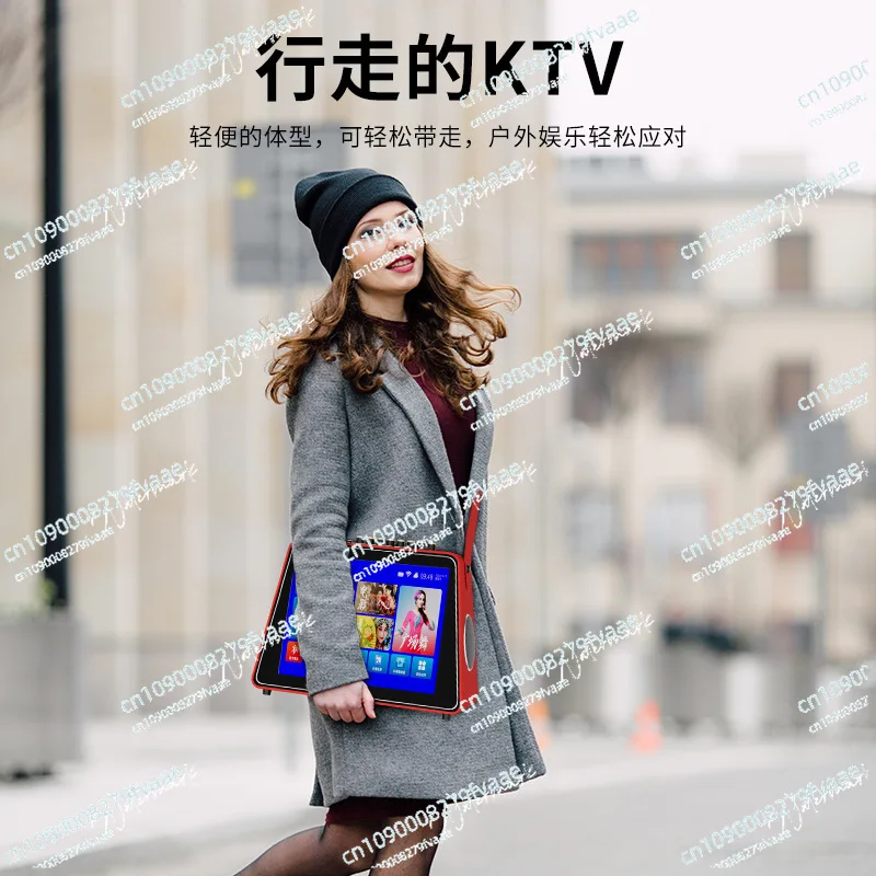 مشغل فيديو محمول بلوتوث مربع للرقص مع شاشة عرض شبكة كاريوكي واي فاي مع نقاط الموسيقى #2