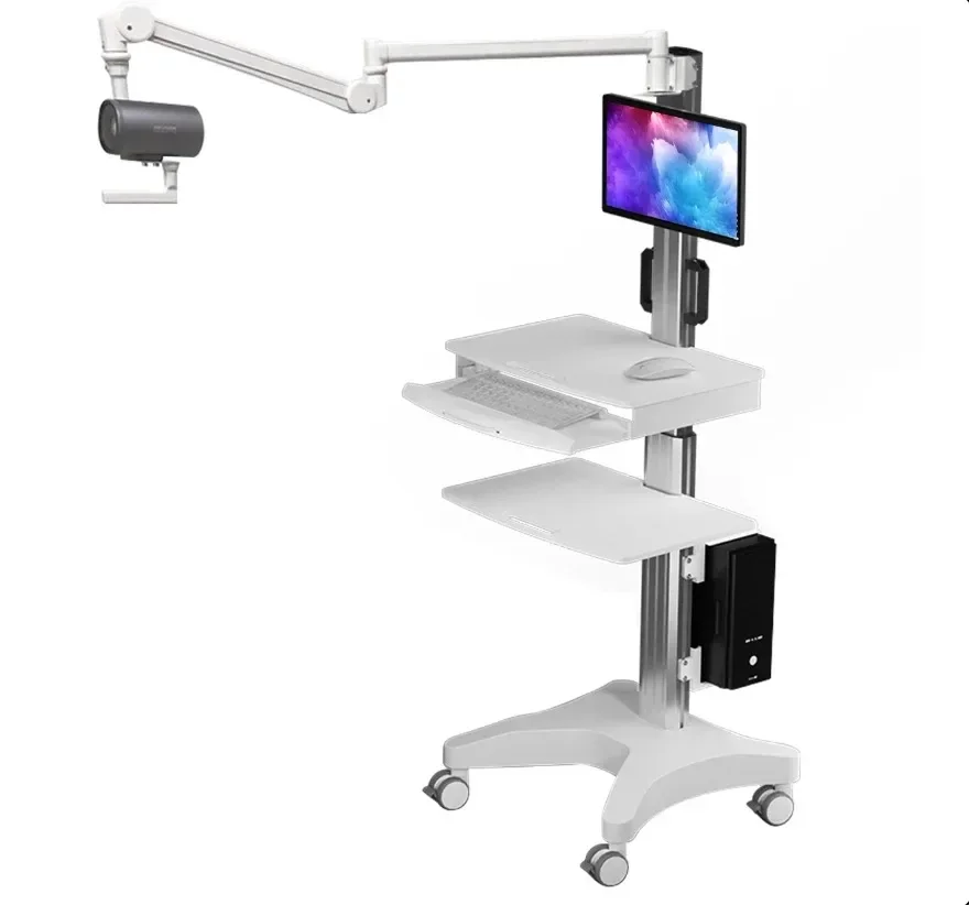 Medical Cart Height Adjustable Wholesale Touchscreen Computer Trolley for Dental Clinic Hospital