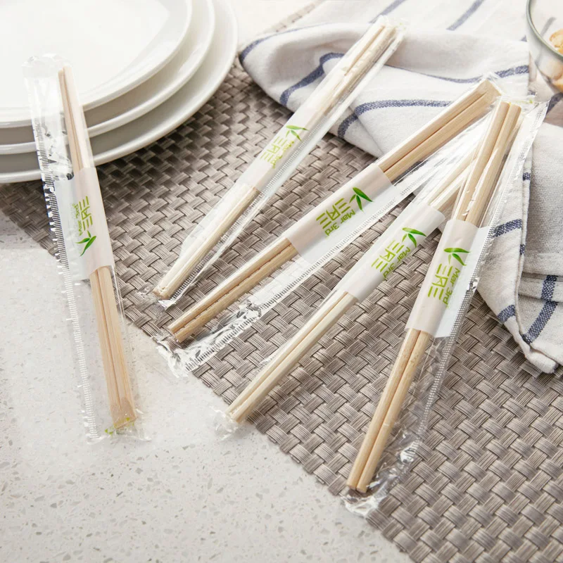 Chinese Disposable Bamboo Wooden Chopsticks Individually Wrapped Kitchen Tableware Disposable Chopsticks and Bamboo chopsticks